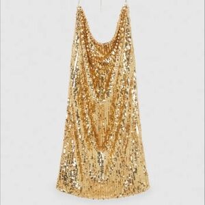All-over Sequin Gold Dress